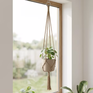 macrame plant holder, macrame pot hanger, modern plant hanger, boho plant hanger